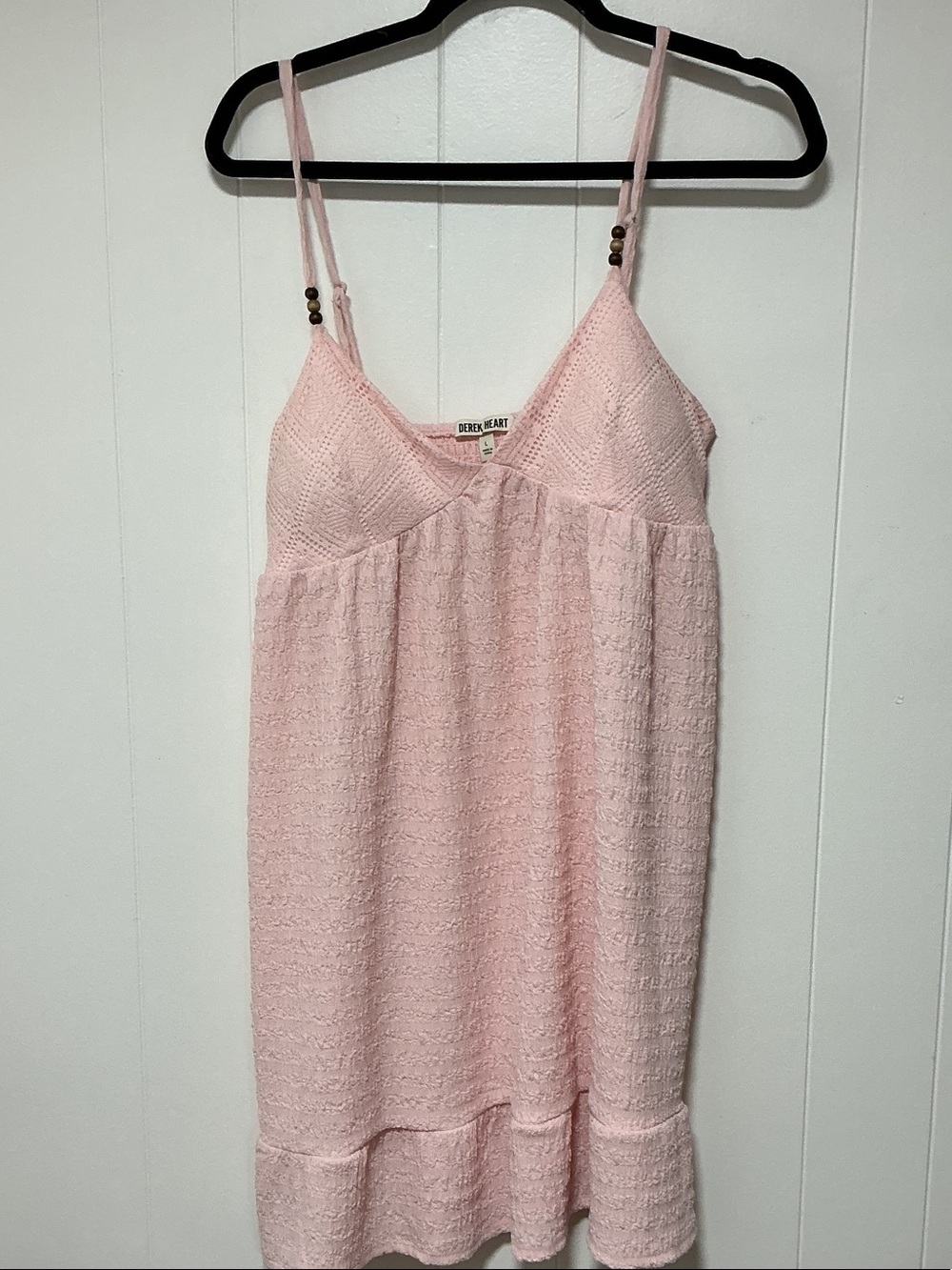 Derek Heart Light Pink  Chemise dress with Beaded Straps